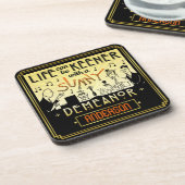 20s Retro Art Deco Sunny Demeanor Custom Name Drankjes Onderzetter (Linkerzijde)