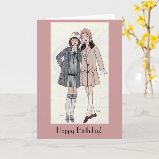  20's Vrienden Verjaardag Kaart (Gele Bloem)