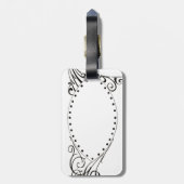  '20s Woman Bicycle Advertisement Luggage Bagagelabel (Achterkant verticaal)