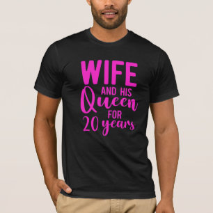 20ste 20 jaar Jubileum koningin Husband Wif T-shirt