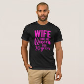 20ste 20 jaar Jubileum koningin Husband Wif T-shirt (Voorkant volledig)