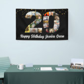 20ste gelukkige verjaardag Foto Collage jubileum Spandoek (Beurs)