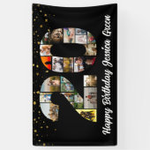 20ste gelukkige verjaardag Foto Collage jubileum Spandoek (Verticaal)