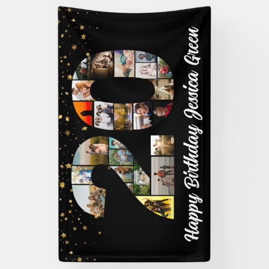 20ste gelukkige verjaardag Foto Collage jubileum Spandoek