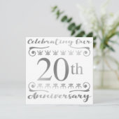 20ste huwelijksjubileum kaart (Staand voorkant)