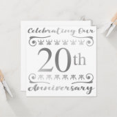 20ste huwelijksjubileum kaart (Voorkant / Achterkant in situ)