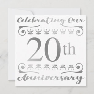 20ste huwelijksjubileum kaart