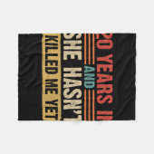 20ste Jubileum 20 jaar in en zij heeft 't ki Fleece Deken (Voorkant (Horizontaal))