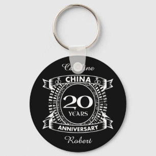 20ste trouwdag china sleutelhanger