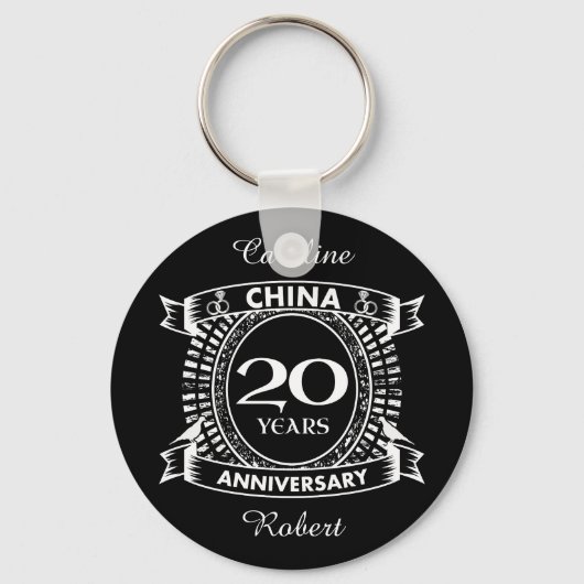 20ste trouwdag china sleutelhanger (Voorkant)