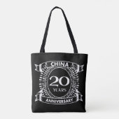 20ste trouwdag china tote bag (Achterkant)