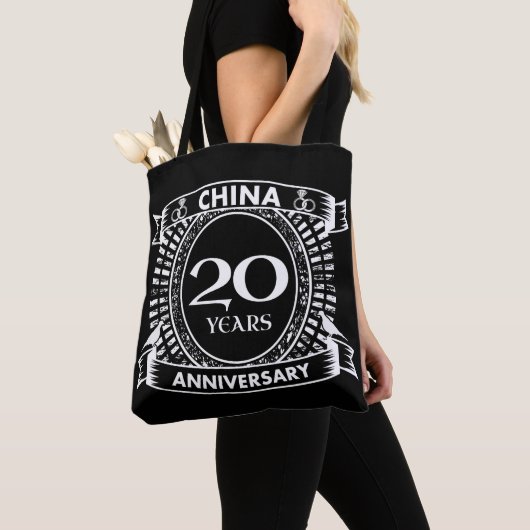 20ste trouwdag china tote bag (Dichtbij)