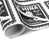 20ste trouwdag China traditioneel Cadeaupapier (Rol Hoek)