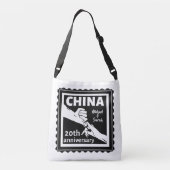 20ste trouwdag China traditioneel Crossbody Tas (Achterkant)