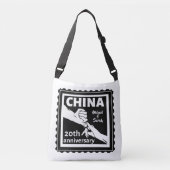 20ste trouwdag China traditioneel Crossbody Tas (Voorkant)