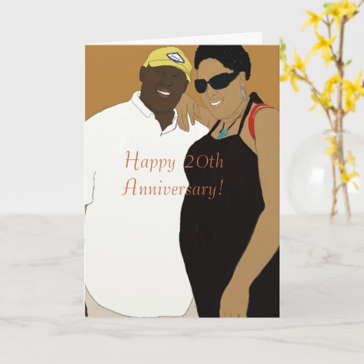 20ste trouwdag kaart (Gele Bloem)