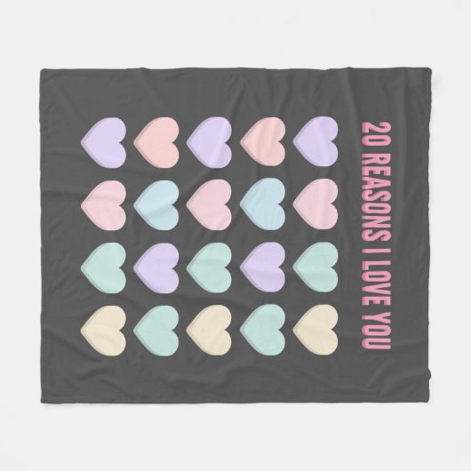 20ste Valentijn&#39;s Cadeau - 20ste Verjaardag Ca Fleece Deken (Voorkant (Horizontaal))
