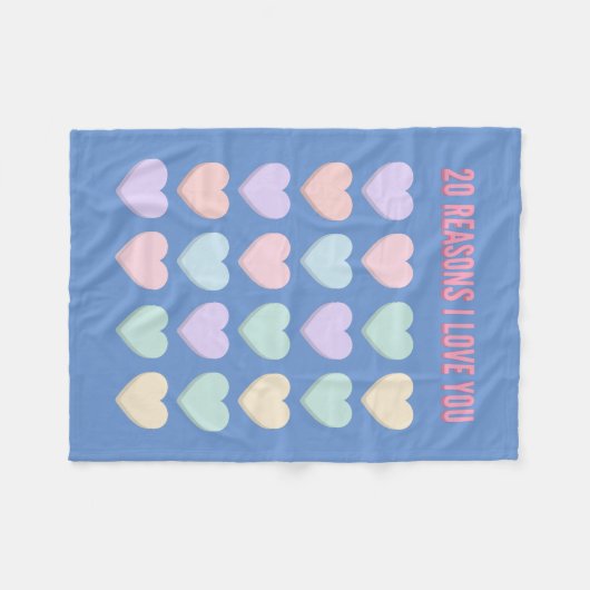 20ste Valentijn&#39;s Cadeau - 20ste Verjaardag Ca Fleece Deken (Voorkant (Horizontaal))