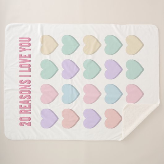 20ste Valentijn&#39;s Cadeau - 20ste Verjaardag Ca Sherpa Deken (Voorkant (horizontaal))