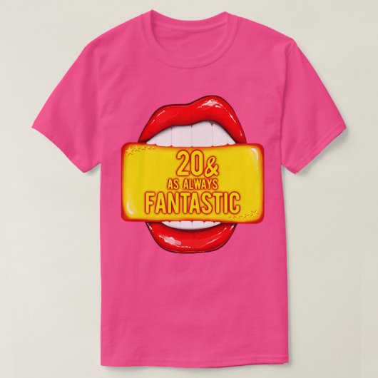 20ste verjaardag 20 zoals altijd fantastische rode t-shirt (Design voorkant)