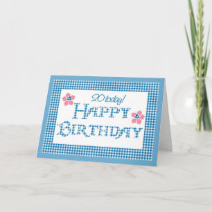 20ste Verjaardag, het Blauwe Patroon van de Kaart