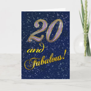 20ste verjaardag voor Fabelachtig iemand Kaart