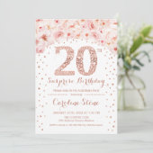 20ste Verrassingsverjaardagsfeestje - White Rose G Kaart (Staand voorkant)