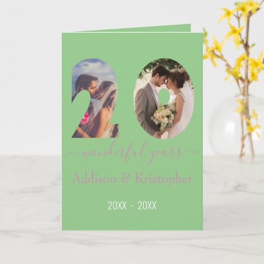 20th Anniversary Love Forever Foto Sjabloon (Gele Bloem)