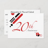 20th Anniversary (mod vogels) Kaart (Voorkant / Achterkant)