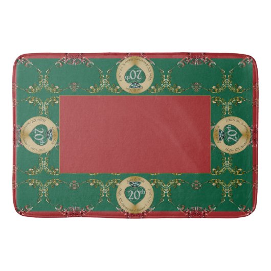 20th/any bruiloft Jubileum badmat (Voorkant)