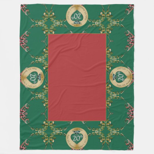 20th/Any Jubileum Fleece Deken (Voorkant)