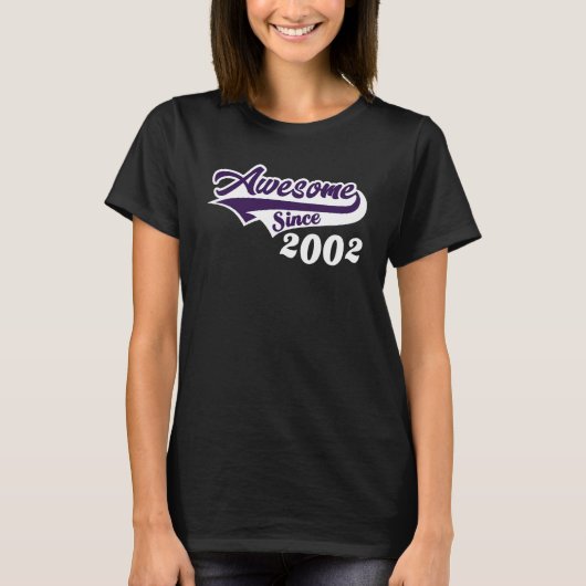 20th Birthday Awesome Since 2002 Age Of Perfection T-shirt (Voorkant)