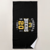 20Th Birthday Cheers And Beers Birthday Strandlaken (Voorkant)