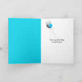 20th Birthday note on paper clip Kaart (Binnen)