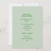 20th Birthday Party Invitation Afbeelding + naam Kaart (Achterkant)