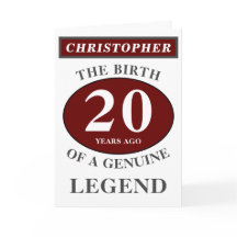 20th Birthday Red Genuine Legend Jouw naam toevoeg