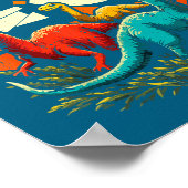 20th Birthday Trex Dinosaur 20 Year Old Boy Girl  Poster (Hoek)