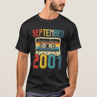 20Th Birthday Vintage Retro September 2001 Cassett T-shirt