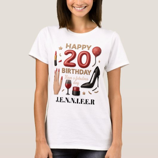 20th birthday Women's Basic T-Shirt (Voorkant)