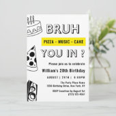 20th Bruh, Jij in Verjaardag Tiener Jongen Grappig Kaart (Staand voorkant)