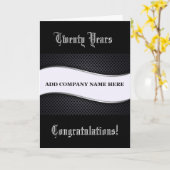 20th-Business Jubileum - B/W grafische golf Kaart (Gele Bloem)