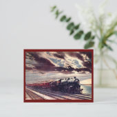 20th Century Limited die Chicago 1909  verlaat Briefkaart (Staand voorkant)