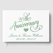 20th Emerald Wedding Anniversary Gastenboek (Voorkant)