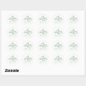 20th Emerald Wedding Anniversary Paper Plates Ronde Sticker (Vel)