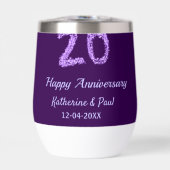 20th Happy Anniversary Voeg een paar toe Naam Datu (Voorkant)