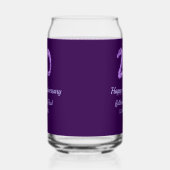 20th Happy Anniversary Voeg een paar toe Naam Datu Blikvorm Glas (Links)