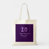 20th Happy Anniversary Voeg een paar toe Naam Datu Tote Bag (Achterkant)