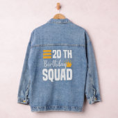 20th Happy Birthday Squad Party Bday Family Group Denim Jacket (Hangar)