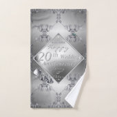 20th Platinum Emerald Anniversary  Bath Towel Set Bad Handdoek (Handdoek)