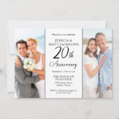 20th Wedding Anniversary Celebration Then and Now  Kaart (Voorkant)